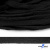 Шнур плетеный d-8 мм плоский, 70% хлопок 30% полиэстер, уп.85+/-1 м, цв.- чёрный - купить в Владивостоке. Цена: 742.50 руб.