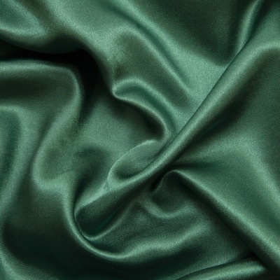 Поли креп-сатин 19-5420, 125 (+/-5) гр/м2, шир.150см, цвет зелёный - купить в Владивостоке. Цена 157.15 руб.