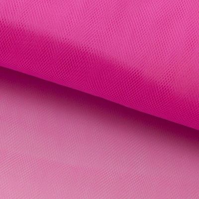 Фатин матовый 16-31, 12 гр/м2, шир.300см, цвет барби розовый - купить в Владивостоке. Цена 100.92 руб.